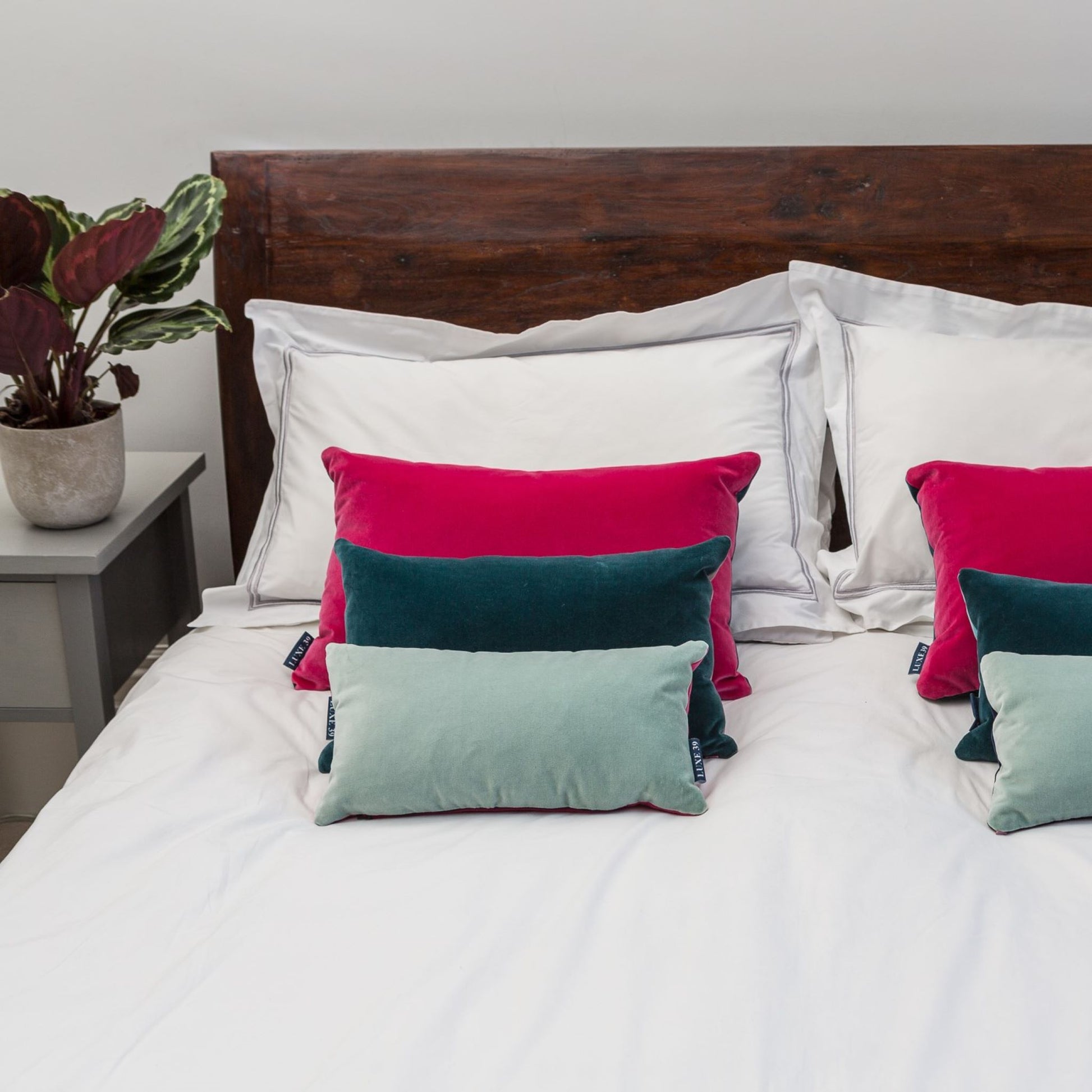 pink velvet cushion covers with duck egg and teal cushion covers