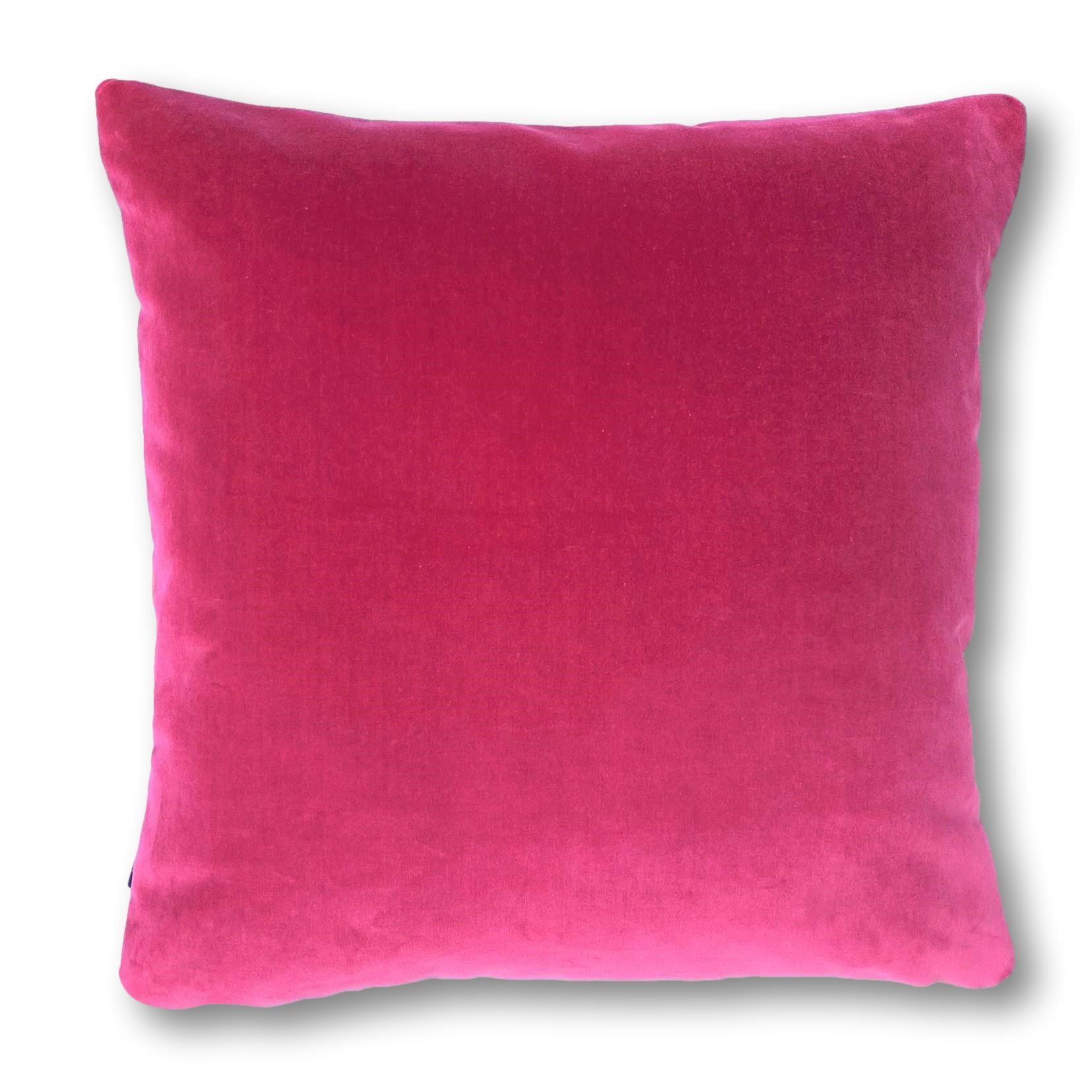 pink velvet reverse cushion