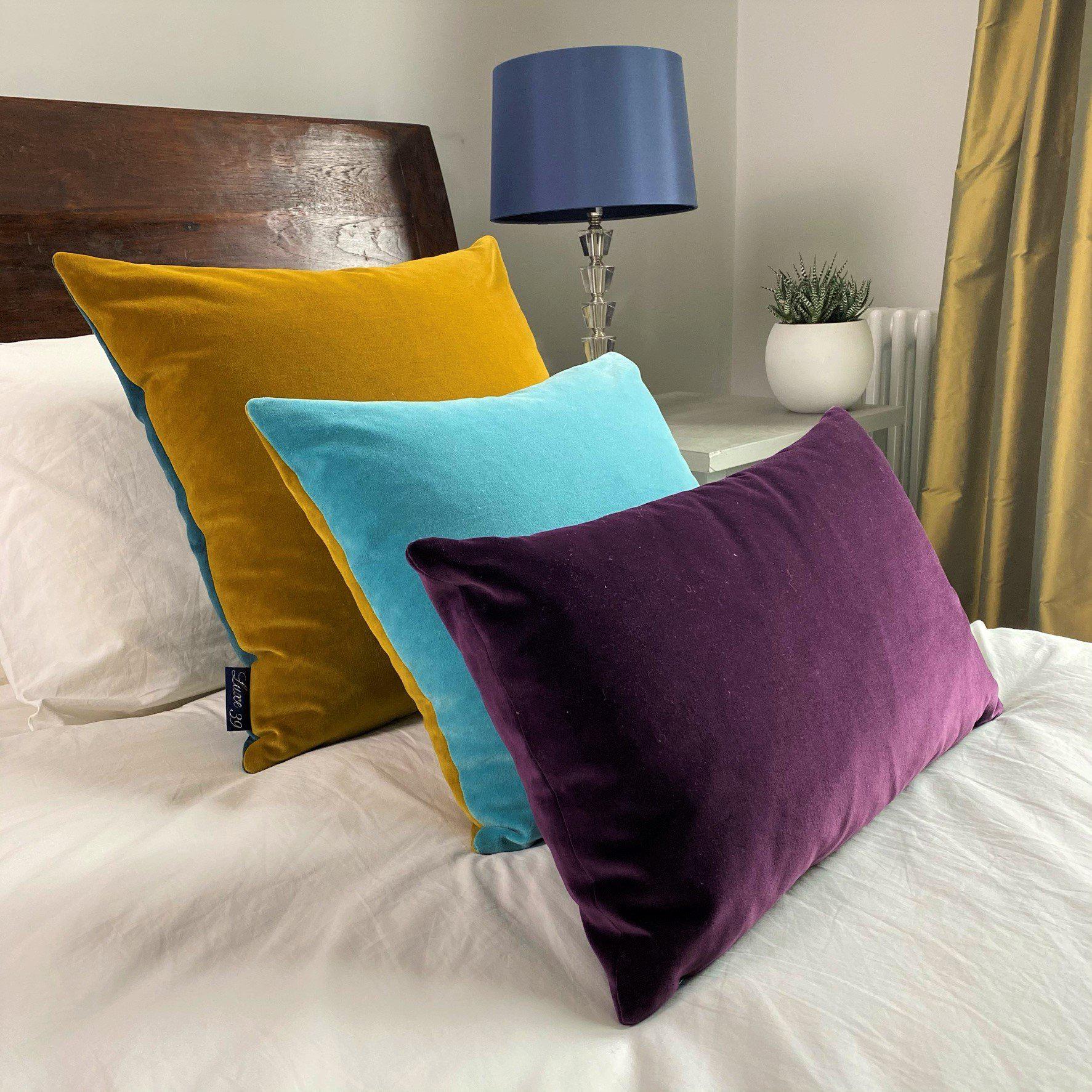 purple velvet cushion covers by luxe 39