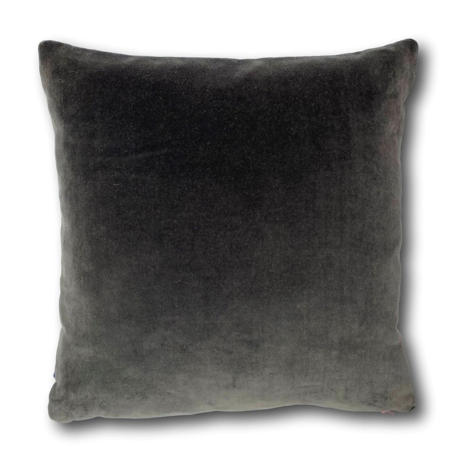 sage coloured cushion covers with dark grey reverse