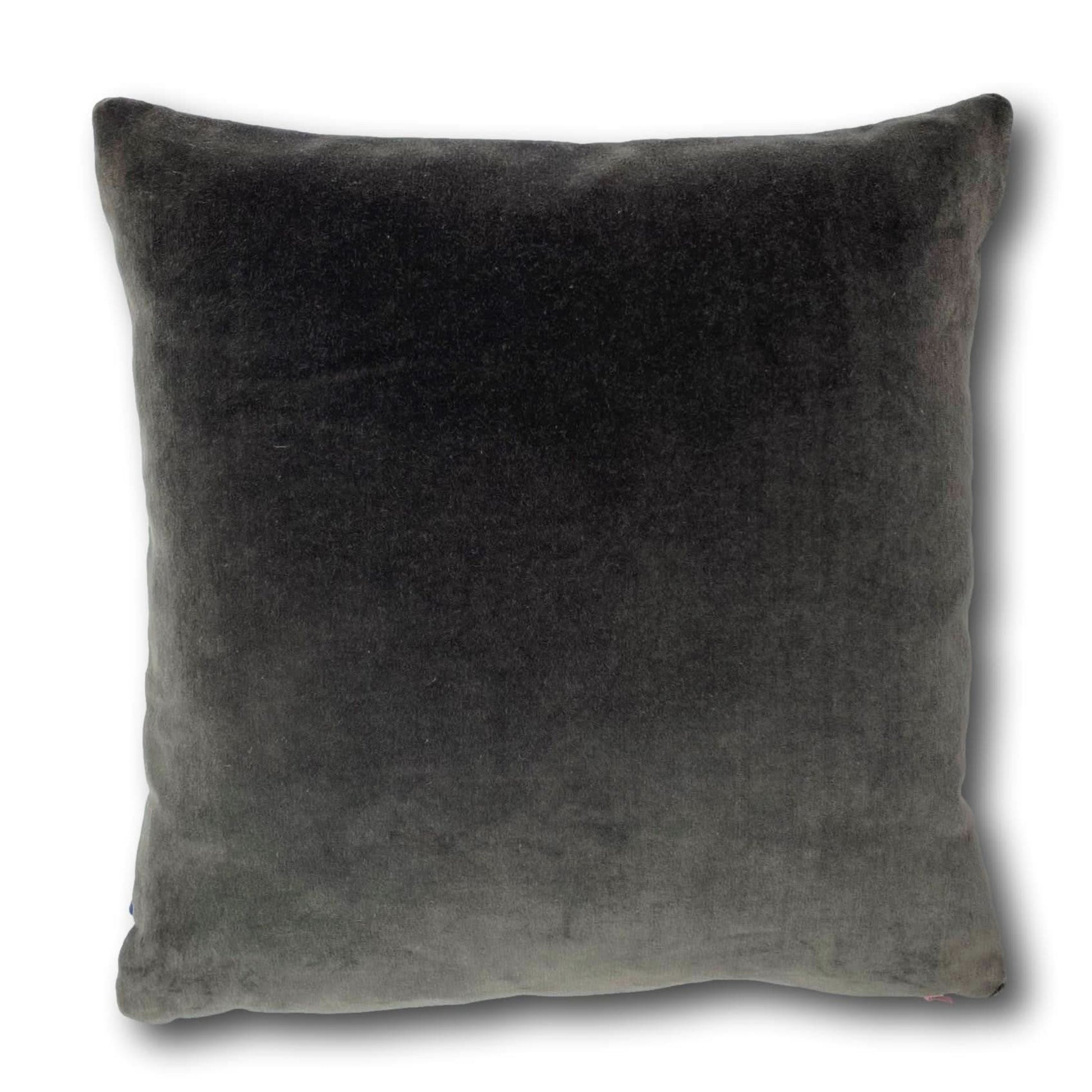sage coloured cushion covers with dark grey reverse
