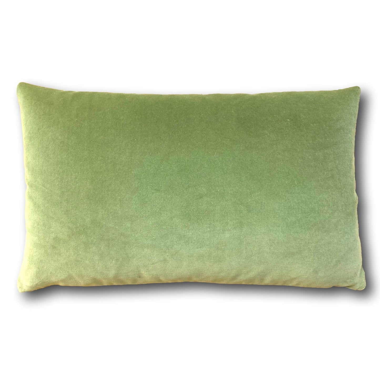 sage green velvet pillow