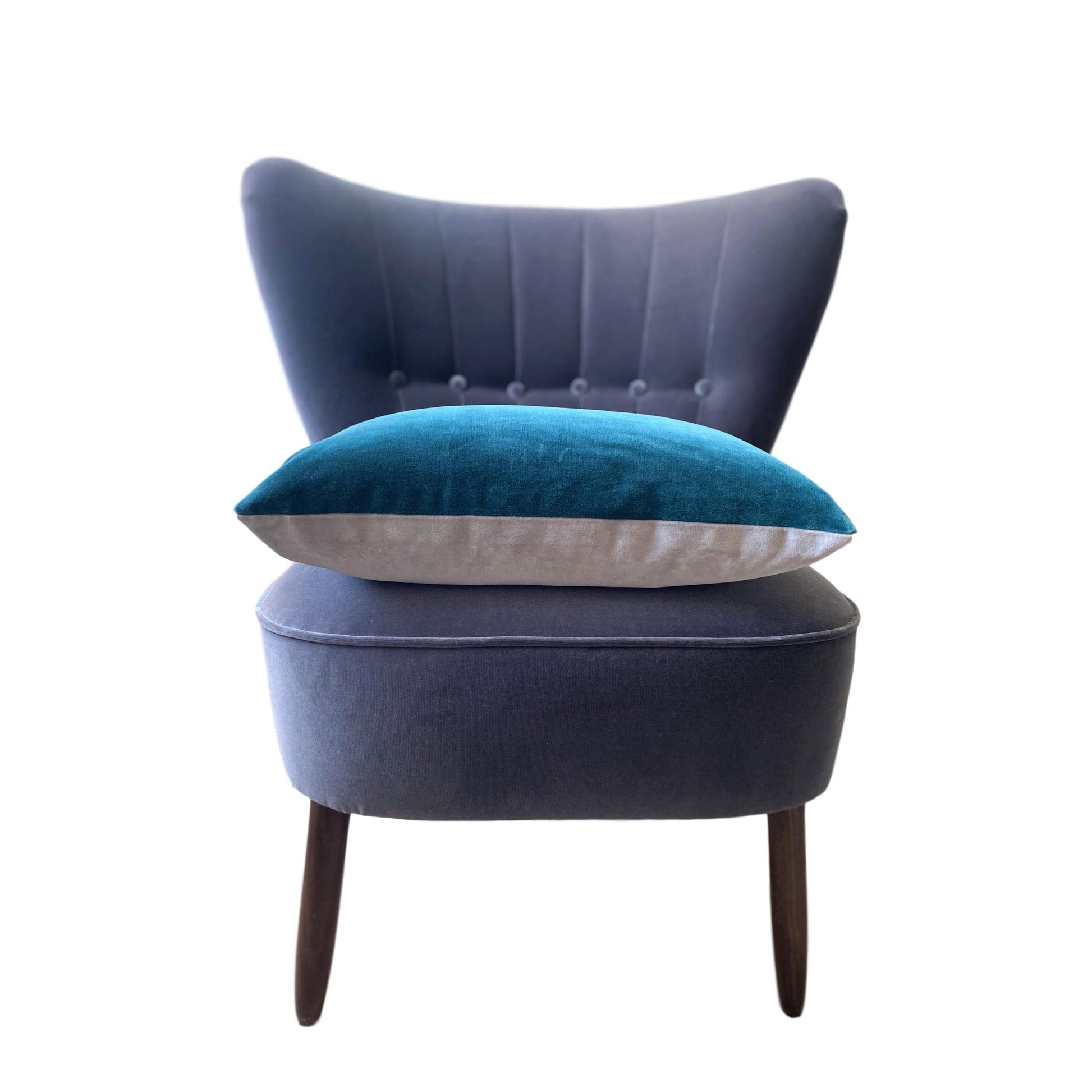soft grey cushion with teal by luxe 39