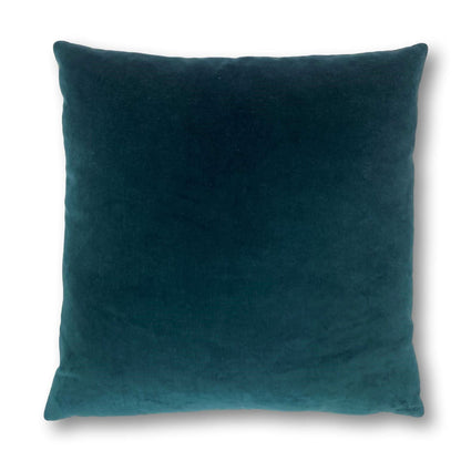 square cushion cover in teal velvet