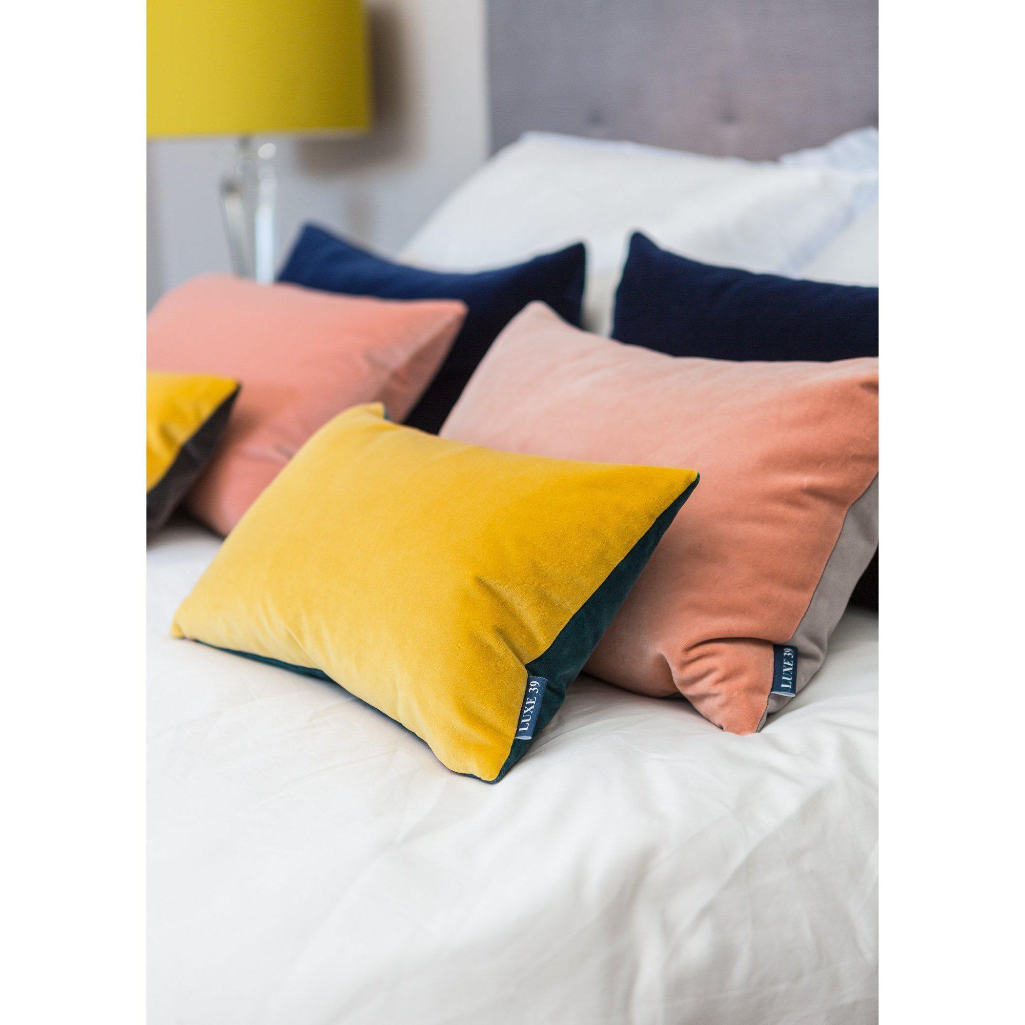 Teal yellow sale cushions