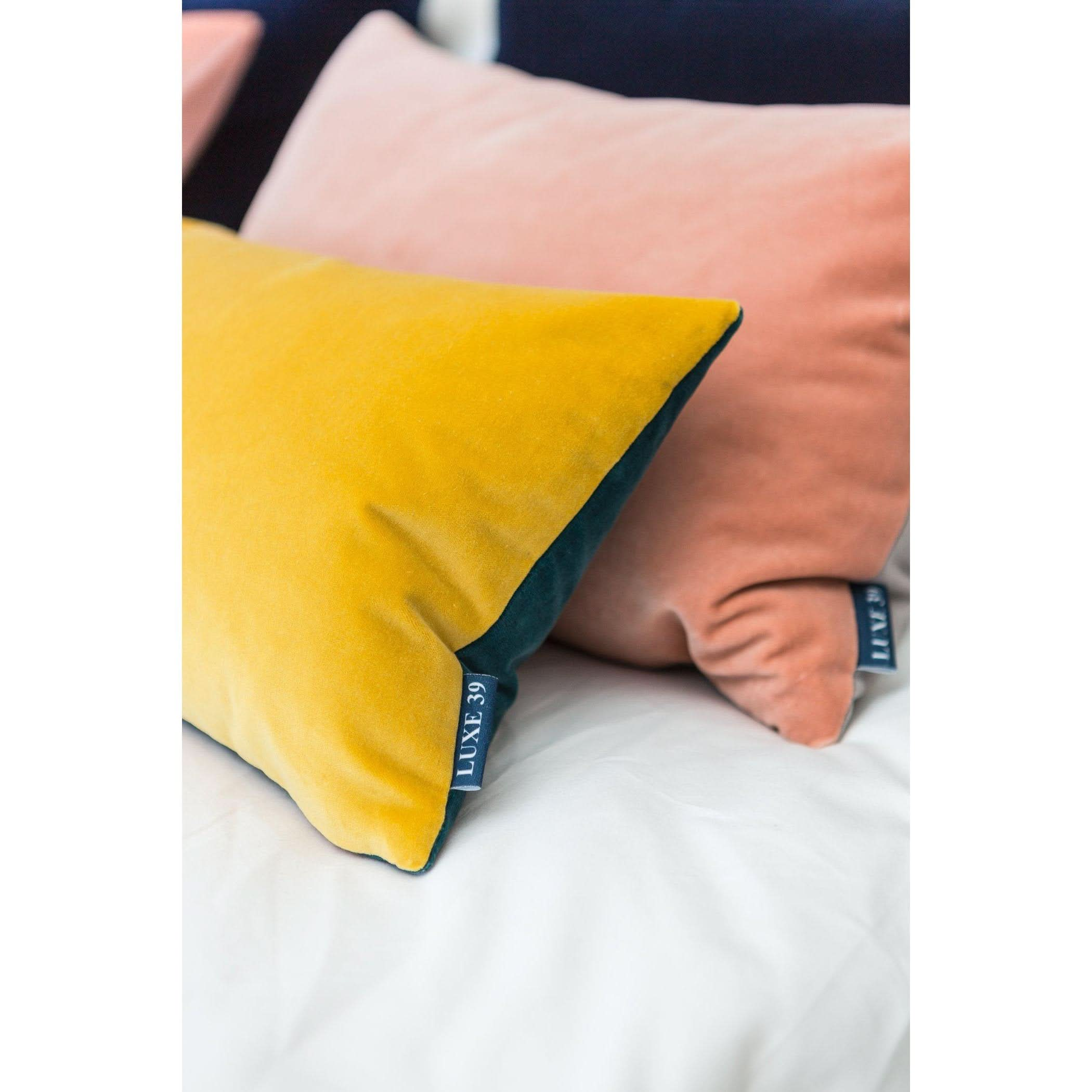 Teal and yellow pillows sale