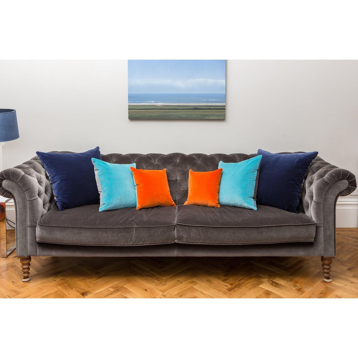 Turquoise Velvet Cushion Luxe 39