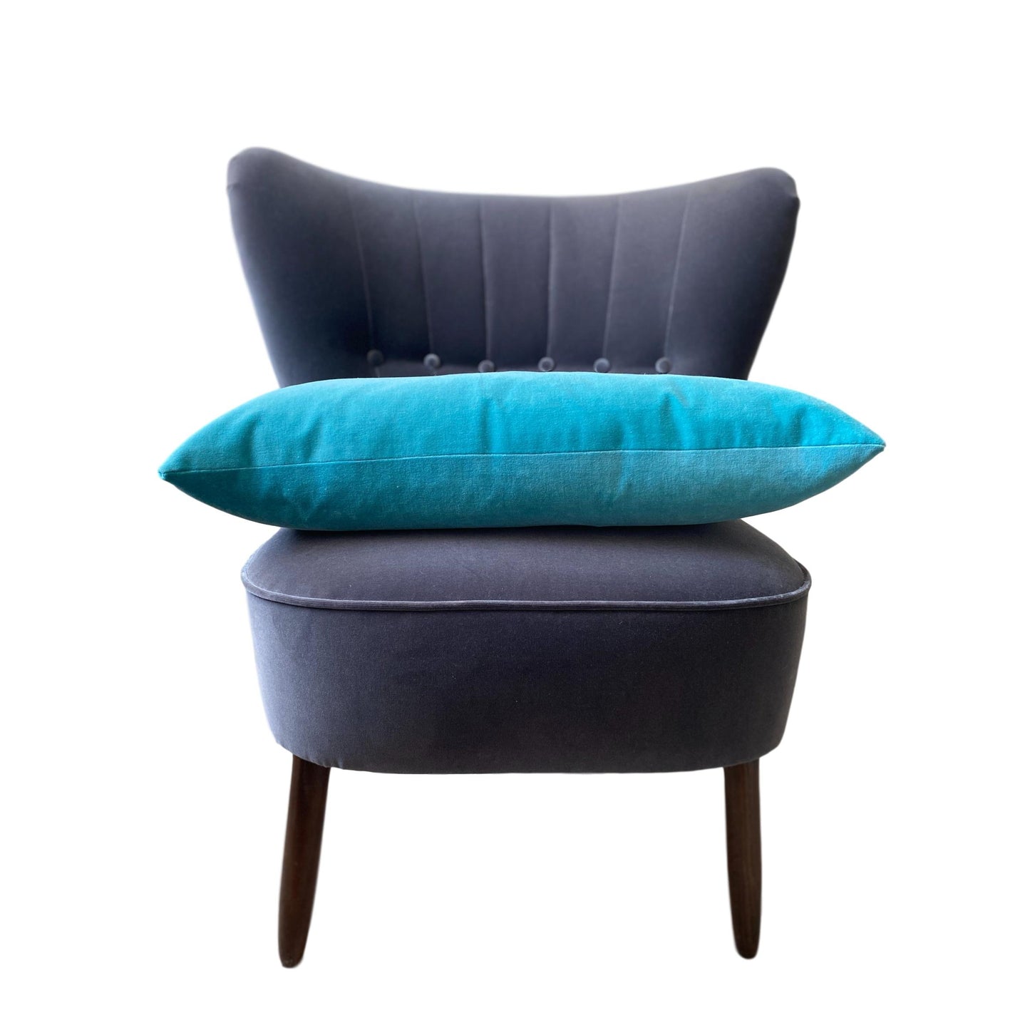 turquoise velvet cushion by luxe 39