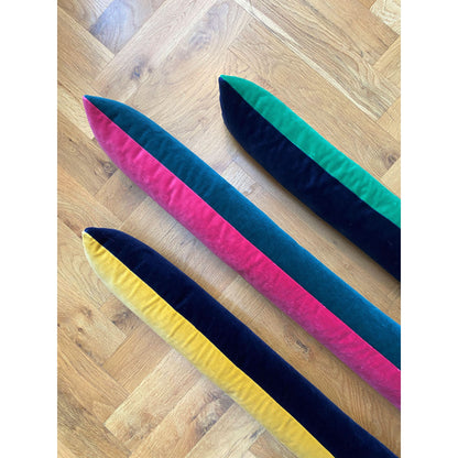 velvet draft excluders for bright coloured draft stoppers